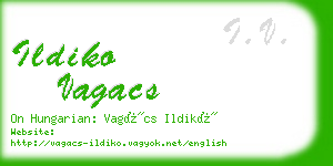 ildiko vagacs business card